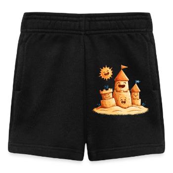 Sunny Sandcastle Laughing Towers - Baby Shorts - black - Front