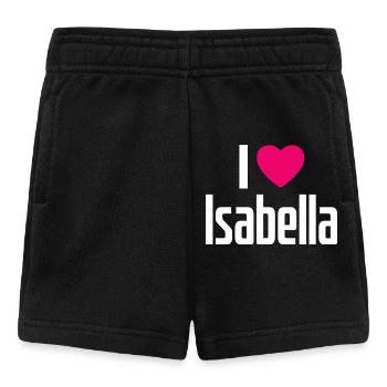 I Love Isabella Pink Heart I Love Isabella - Baby Shorts - black - Front