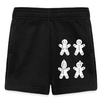 Noël en pain d’épices du Père Noël - Short Bébé - noir - Devant