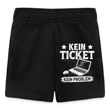 Nerd Computer NO TICKET NO PROBLEM FUNNY - Baby Shorts - black - Front