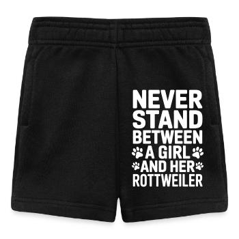 Rottweiler Spruch Mädchen Fun Rottweiler Geschenk - Baby Shorts - Schwarz - Vorne