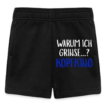 Warum Ich Grinse Kopfkino Funny Slogan Humour - Baby Shorts - Schwarz - Vorne
