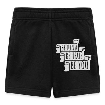 Sois gentil, sois sincère, sois toi-même, un amour de soi inspirant - Short Bébé - noir - Devant