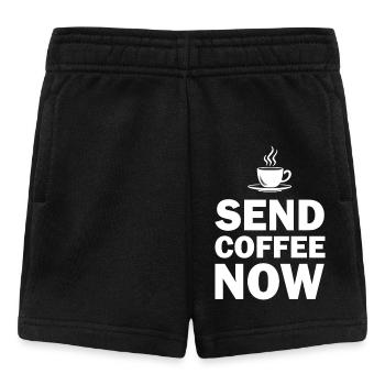 Lustiges Send Coffee Now Büro Notfall - Baby Shorts - Schwarz - Vorne