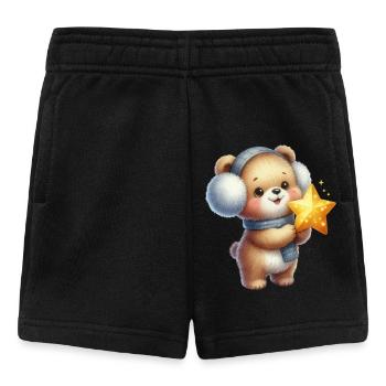 Cozy bear with Star Wish - Baby Shorts - black - Front