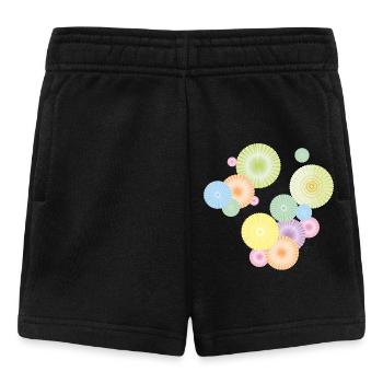 Rosettes pastel – structure en éventail décoratif - Short Bébé - noir - Devant