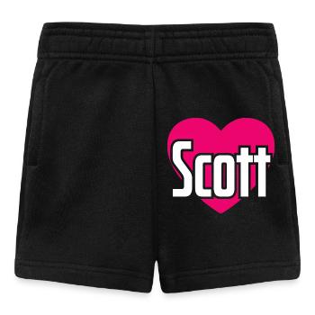 I Love Scott Pink Heart I Love Scott - Baby Shorts - black - Front