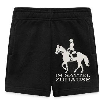 Chez soi en selle - Short Bébé - noir - Devant