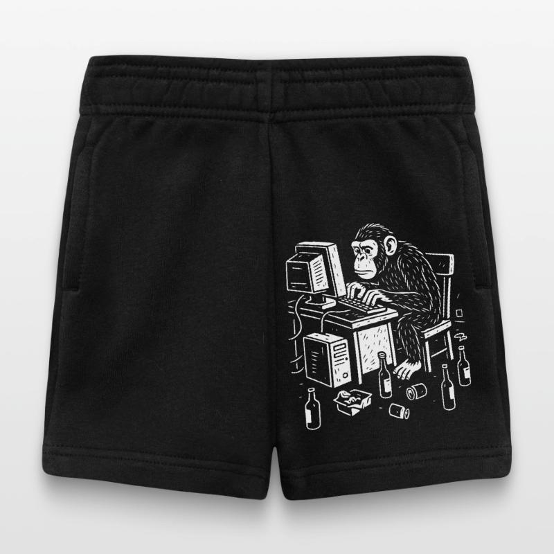 Deskbound Monkey Coder Baby Shorts