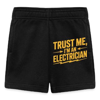 Vertrauen: Ich bin Elektriker - Baby Shorts - Schwarz - Vorne