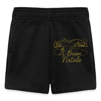 Paysage hivernal de Buon Natale hivernal - Short Bébé - noir - Devant