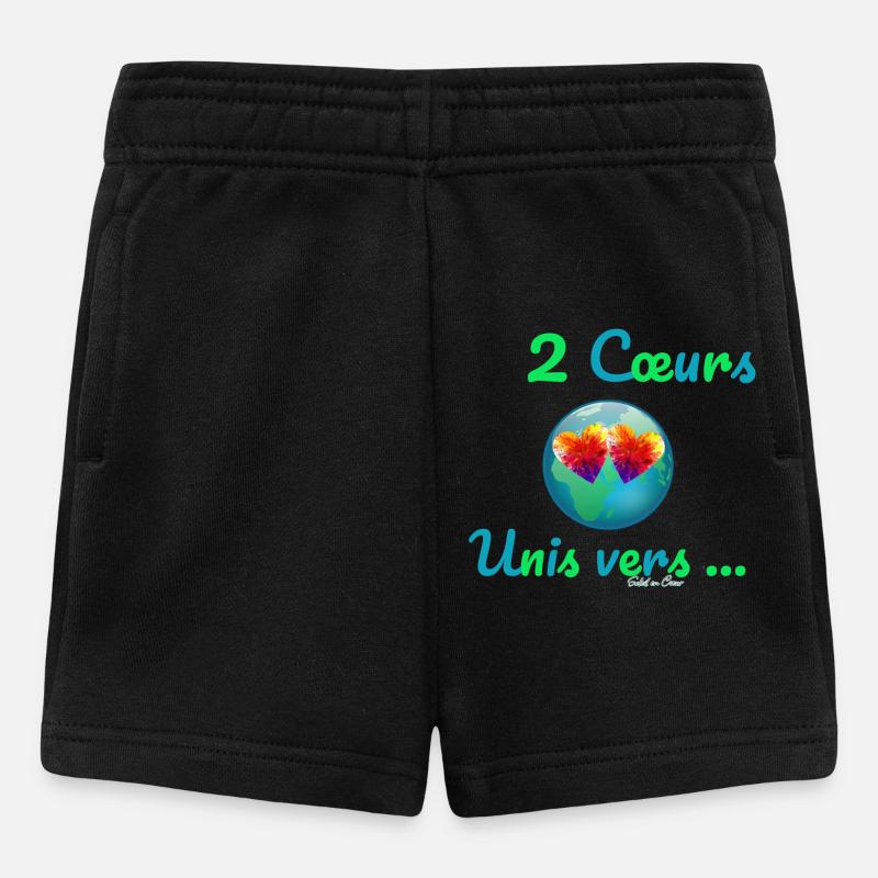 2 Cœurs Unis vers… - Short Bébé - noir
