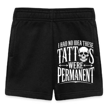 T-shirt de crâne permanent de tatouage - Short Bébé - noir - Devant