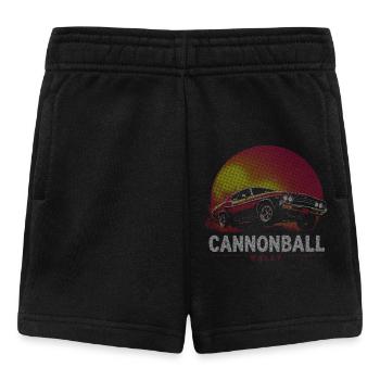 Cannonball Rally Halftone Muscle Car - Baby Shorts - Schwarz - Vorne