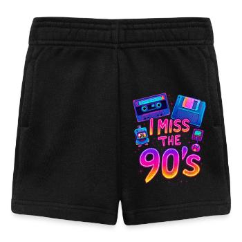 I Miss The 90s – Neon Retro Nostalgia - Baby Shorts - black - Front