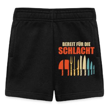 Küchenchef BEREIT FÜR DIE SCHLACHT Lustig - Baby Shorts - Schwarz - Vorne