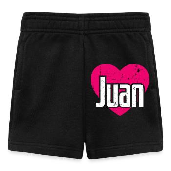 I Love Ivan Pinkes Herz Ich liebe Ivan - Baby Shorts - Schwarz - Vorne