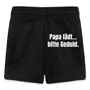 Papa invite à la patience - Short Bébé - noir - Devant