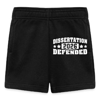 Dissertation Defended 2026 PhD EdD Doctorate - Baby Shorts - black - Front