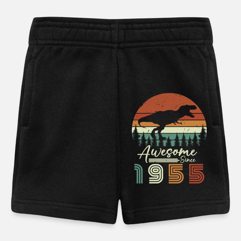 awsome_since_dinaseur_1955 - Short Bébé - noir
