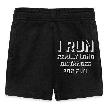I Run Really Long Distances For Fun Marathon Sport - Baby Shorts - black - Front