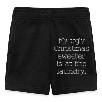 Funny Christmas Sweater - Baby Shorts - black - Front