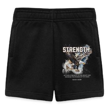Strength Adler Glauben Isaiah 40 29 Mut - Baby Shorts - Schwarz - Vorne
