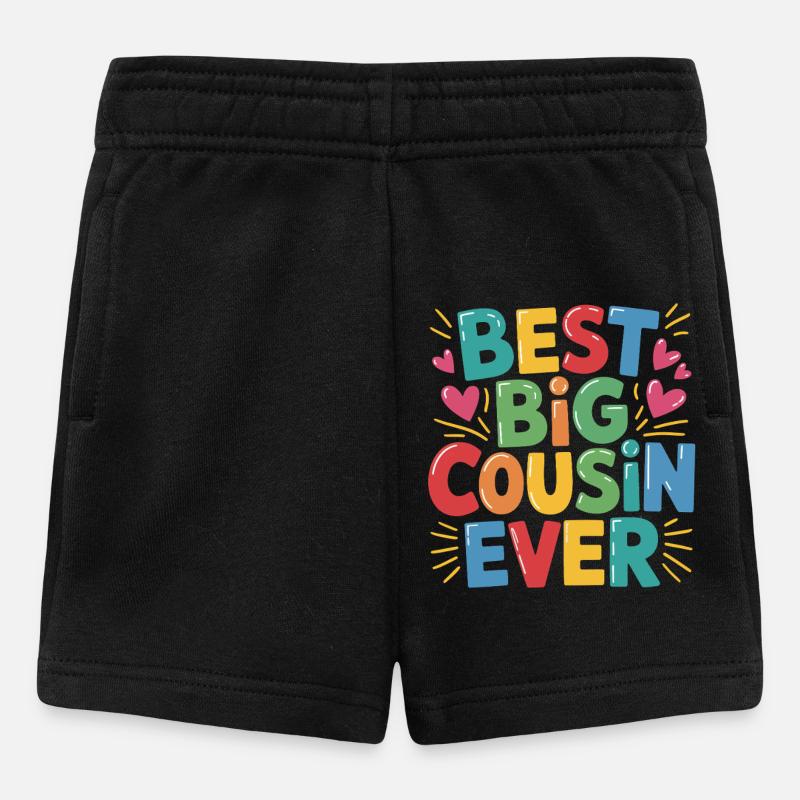 Meilleur grand cousin de tous les temps - Short Bébé - noir