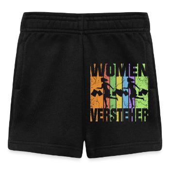 Frau im Kaufrausch - Baby Shorts - Schwarz - Vorne