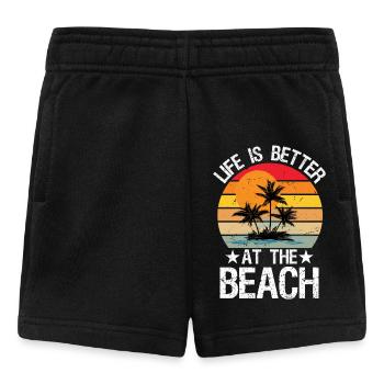 La vie rétro est meilleure à la plage Vintage Summer - Short Bébé - noir - Devant