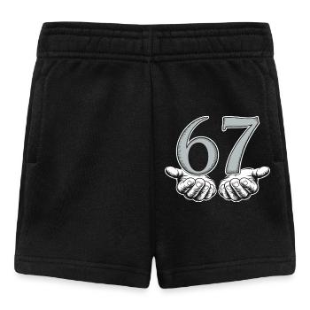 Funny 67 Meme Hands Gen Alpha Humor - Baby Shorts - black - Front