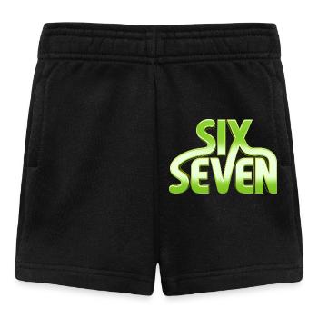 Six Seven 6 7 - 67 - Grün Typografie Meme  Design - Baby Shorts - Schwarz - Vorne