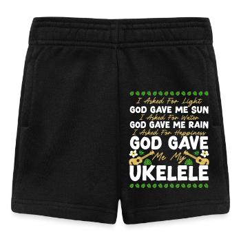 Ukulélé hawaïen que j’ai demandé - Short Bébé - noir - Devant