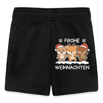Frohe Weihnachten Shiba Inu Heiligabend Hunde - Baby Shorts - Schwarz - Vorne