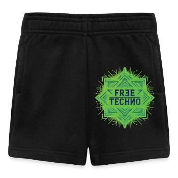 FREE TECHNO #1 - let's talk - Baby Shorts - black - Front