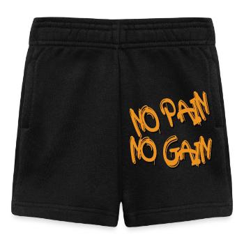 Pas de douleur sans gain – Style graffiti orange audacieux - Short Bébé - noir - Devant