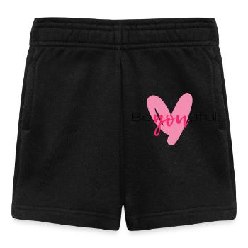You in pink heart style - Baby Shorts - black - Front