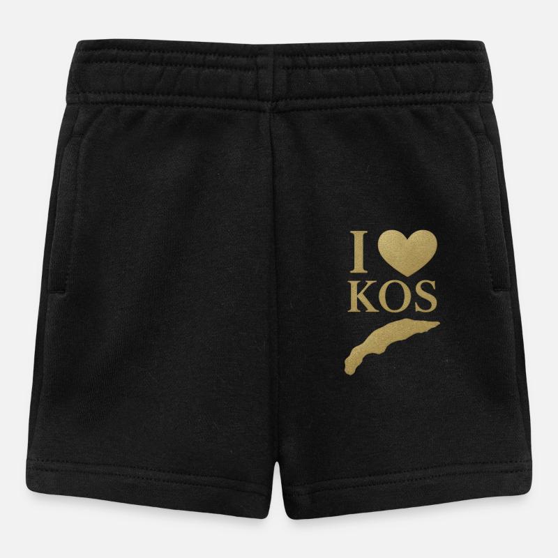 J’adore l’île KOS - Short Bébé - noir
