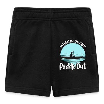 When In Doubt Paddle Out Kayaking Canoe Tee Design - Baby Shorts - black - Front