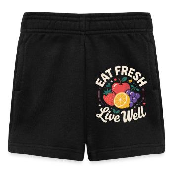 Eat Fresh Live Well - Baby Shorts - Schwarz - Vorne