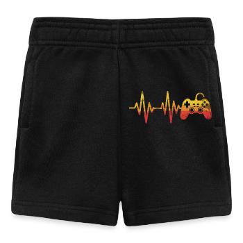 Herzschlag Gamepad Retro - Baby Shorts - Schwarz - Vorne