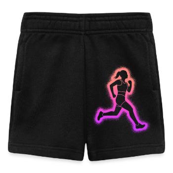 Course à pied Jogging Femmes Enfants Filles Coureuses - Short Bébé - noir - Devant