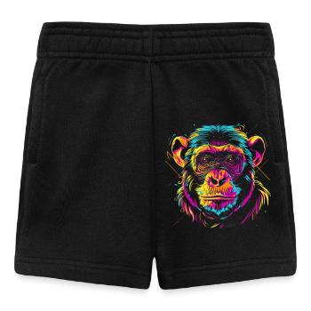 Tête de singe néon dans le style pop art - Short Bébé - noir - Devant