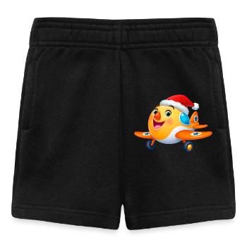 Weihnachtliches Kinderflugzeug – Flugzeug - Baby Shorts - Schwarz - Vorne