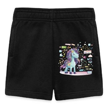 Illustration de sorts de la technologie licorne - Short Bébé - noir - Devant