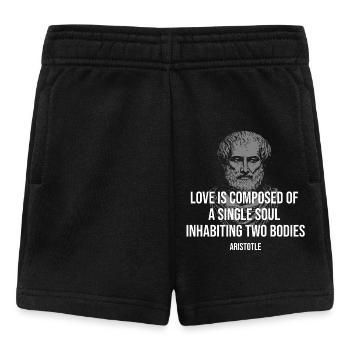Aristoteles Zwillingsseelen-Zitat-Tee - Baby Shorts - Schwarz - Vorne