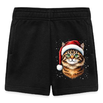 Kätzchen-Weihnachten im Chapeau Rouge - Baby Shorts - Schwarz - Vorne