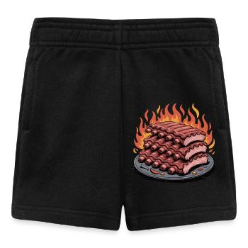 Feuergegrillte Rippchen Platte - Baby Shorts - Schwarz - Vorne