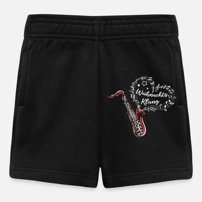 Weihnachten Saxofon Weihnachtsklang Musik - Baby Shorts - Schwarz