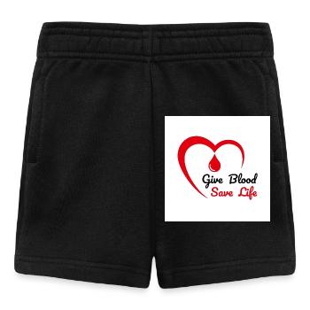 Herz-Emblem zur Blutspende - Baby Shorts - Schwarz - Vorne